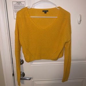 Super cute yellow cropped sweater